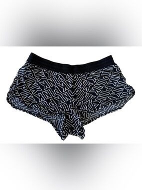 PINK Victoria's Secret Black & White Logo Sleep Bottom Shorts